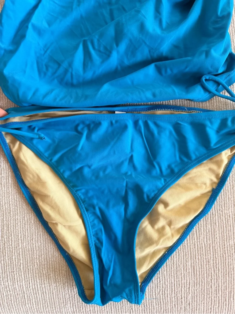 Maternity Wrap Front Tankini Swim Top & Bottom - Royal Blue Medium